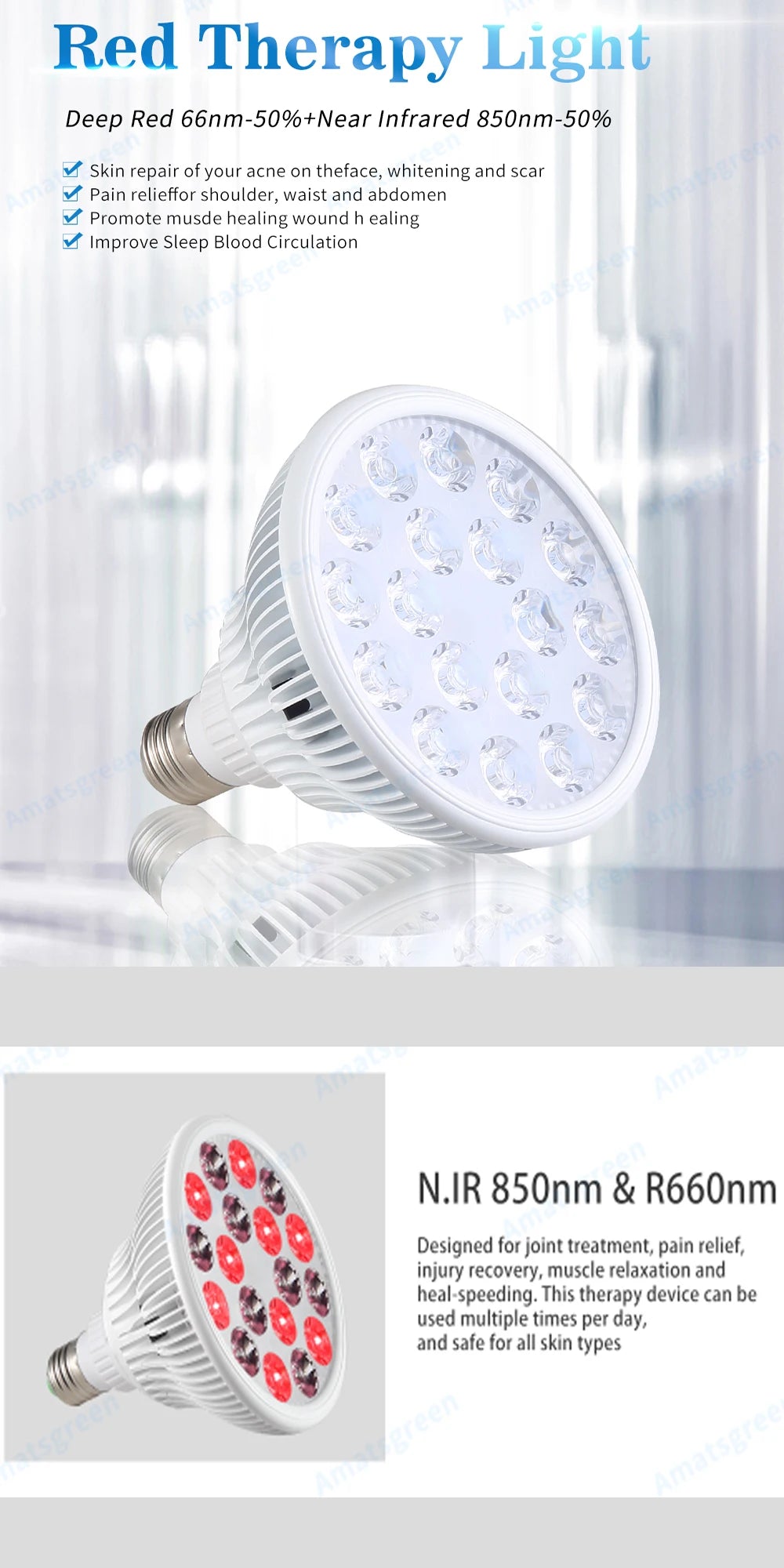 Red Light Therapy Bulb